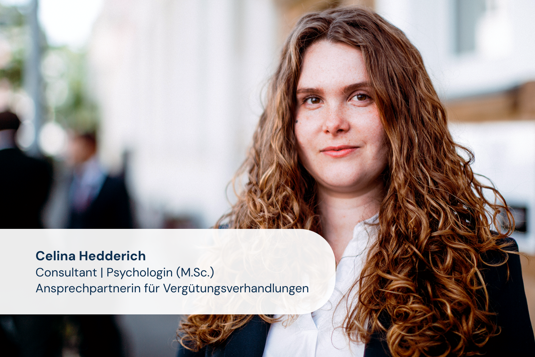Celina Hedderich, Consultant und Ansprechpartnerin für Vergütungsverhandlungen in der Pflege.